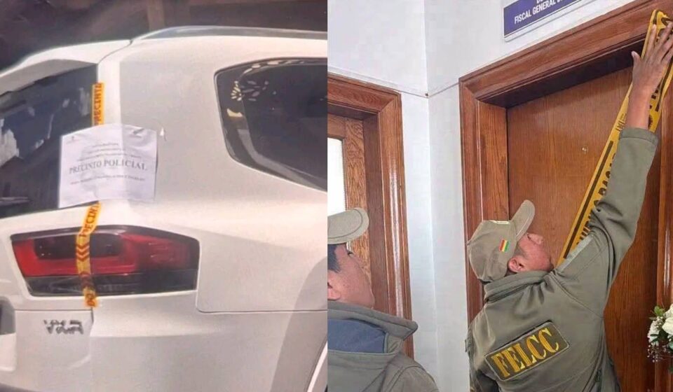 Precintan oficina y bienes de Roger Mariaca en Sucre tras su aprehensión